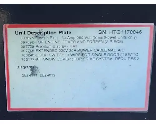Thermo King N/A Auxillary Power Unit