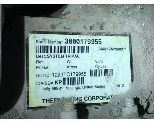 Thermo King TRIPAC Truck Equipment, APU (Auxiliary Power Unit)