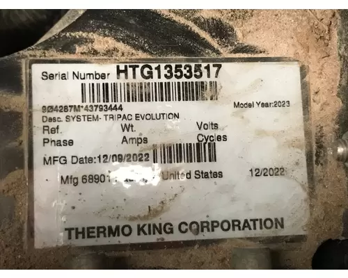 Thermo King TRIPAC Truck Equipment, APU (Auxiliary Power Unit)