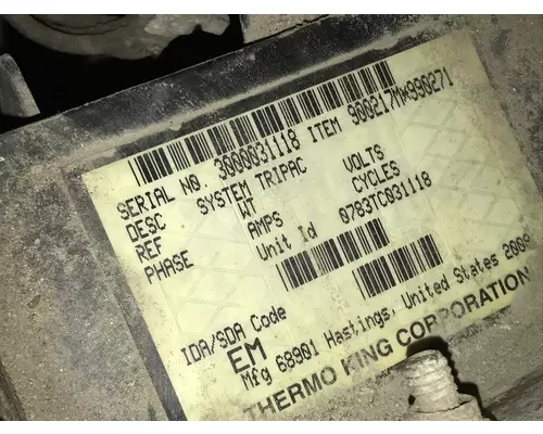 Thermo King TRIPAC Truck Equipment, APU (Auxiliary Power Unit)