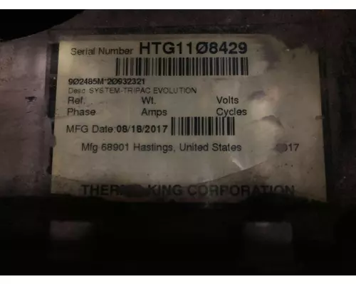 Thermo King TRIPAC Truck Equipment, APU (Auxiliary Power Unit)