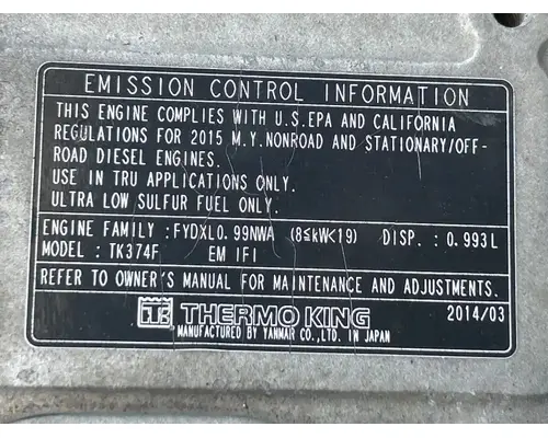 Auxiliary Power Unit Thermo King TK374F Complete Recycling Group LLC