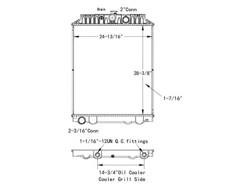 UD-NISSAN UD1800 RADIATOR ASSEMBLY