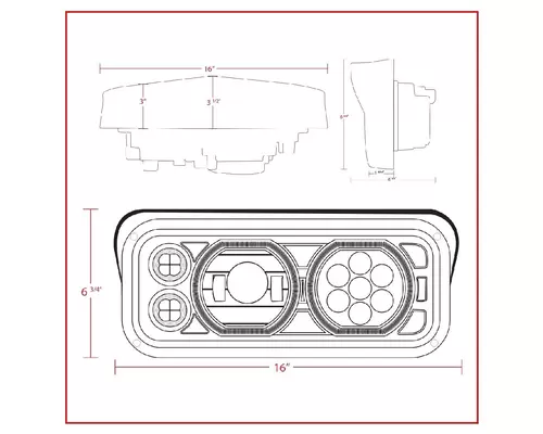 UNIVERSAL ALL HEADLAMP ASSEMBLY