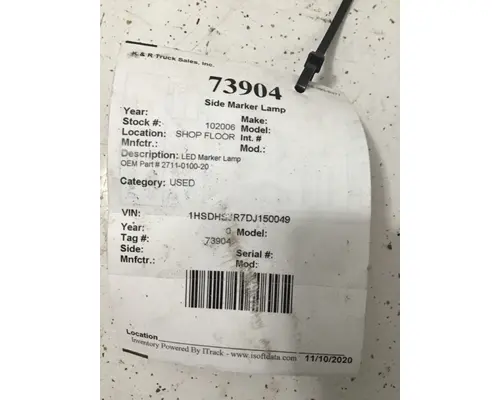 UNIVERSAL Prostar Side Marker Lamp, Rear