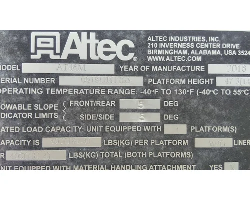 UTILITY/SERVICE BED ALTEC-CARLISLE TRUCK BODIES, BOX VANFLATBEDUTILITY