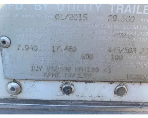 UTILITY 53" X 102" Refer Van Trailer Trailer For Sale
