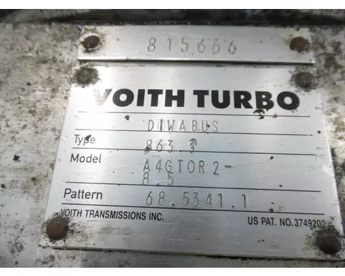 VOITH CANNOT BE IDENTIFIED TRANSMISSION ASSEMBLY