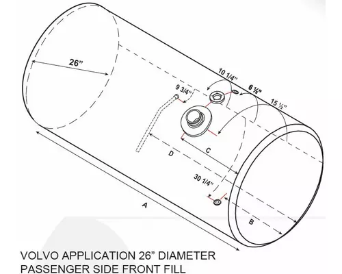 VOLVO 115-124 GALLON FUEL TANK