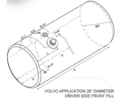 VOLVO 115-124 GALLON FUEL TANK