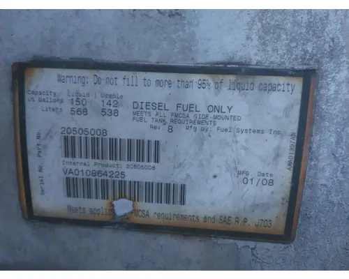 VOLVO 145-154 GALLON FUEL TANK