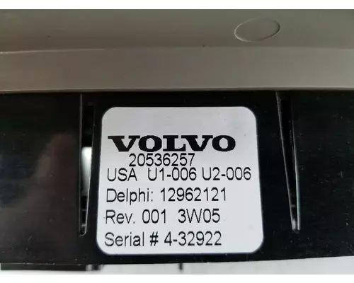VOLVO 20536257 Sleeper Control Panel