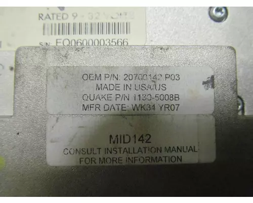 VOLVO 20700142-P03 Electronic Chassis Control Modules