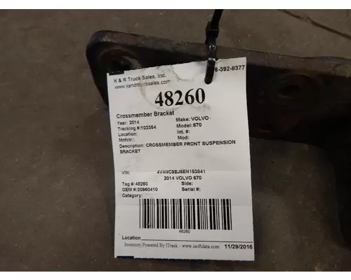 VOLVO 670 Bracket, Crossmember