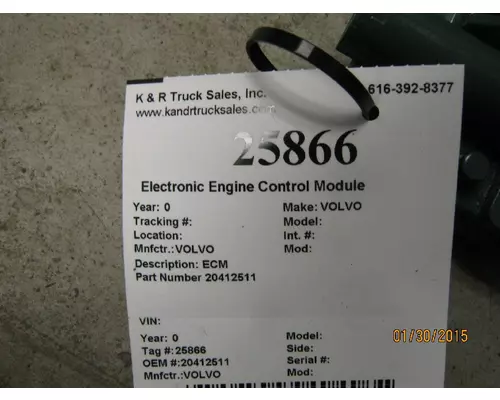 VOLVO 670 Electronic Engine Control Module