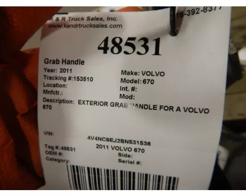 VOLVO 670 Grab Handle