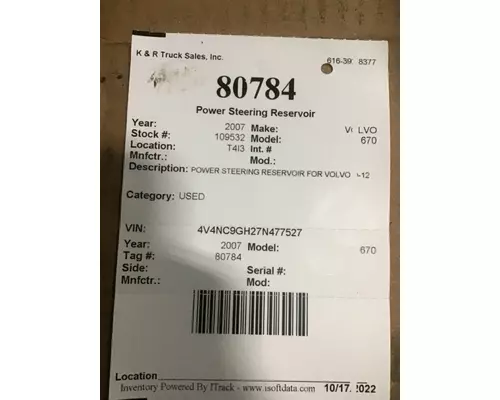 VOLVO 670 Power Steering Assembly