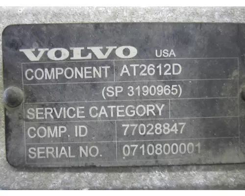 VOLVO AT2612D TRANSMISSION ASSEMBLY