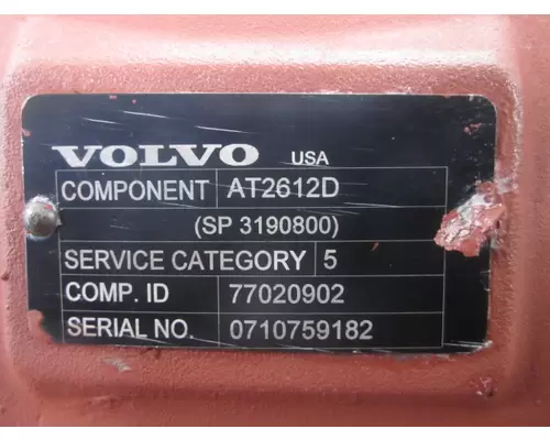 VOLVO AT2612D TRANSMISSION ASSEMBLY