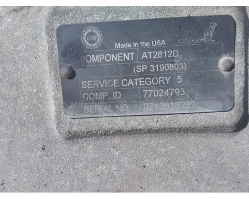 VOLVO ATO2612D TRANSMISSION ASSEMBLY