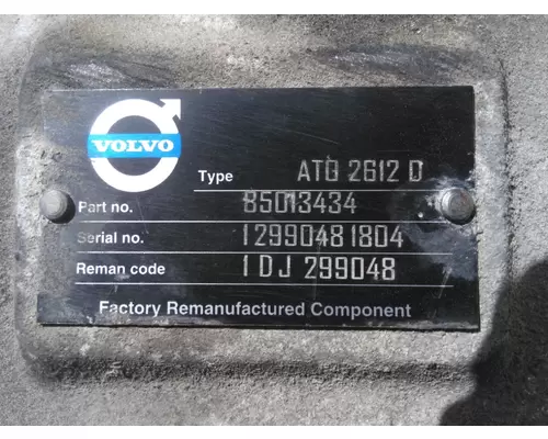 VOLVO ATO2612D TRANSMISSION ASSEMBLY