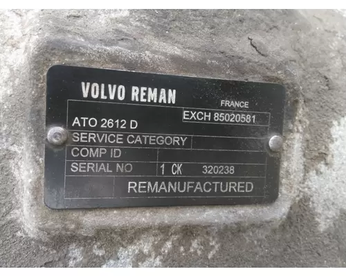 VOLVO ATO2612D TRANSMISSION ASSEMBLY