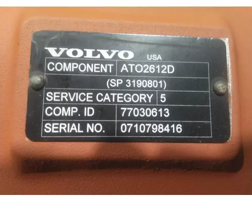 VOLVO ATO2612D TRANSMISSION ASSEMBLY