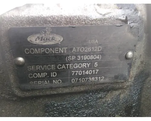 VOLVO ATO2612D TRANSMISSION ASSEMBLY