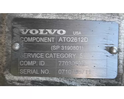 VOLVO ATO2612D TransmissionTransaxle Assembly