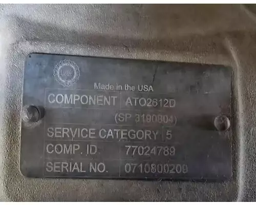 VOLVO ATO2612D TransmissionTransaxle Assembly