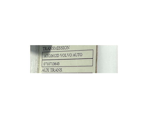 VOLVO ATO2612D TransmissionTransaxle Assembly