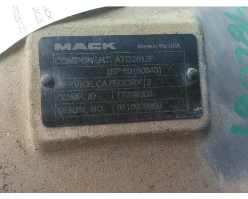 VOLVO ATO2612F TRANSMISSION ASSEMBLY