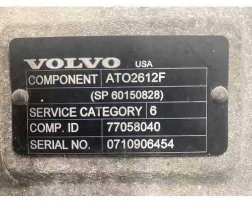 VOLVO ATO2612F Transmission