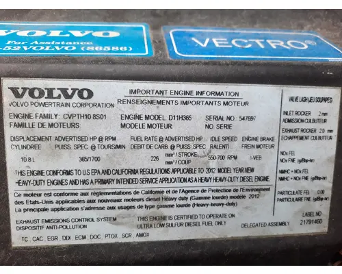 VOLVO D11H EPA 10 (MP7) ENGINE ASSEMBLY