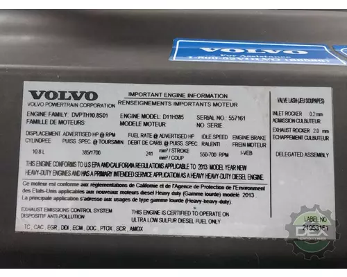VOLVO D11H Engine Assembly