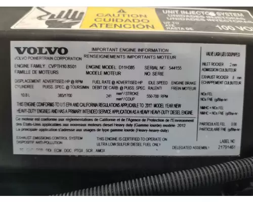 VOLVO D11H Engine Assembly