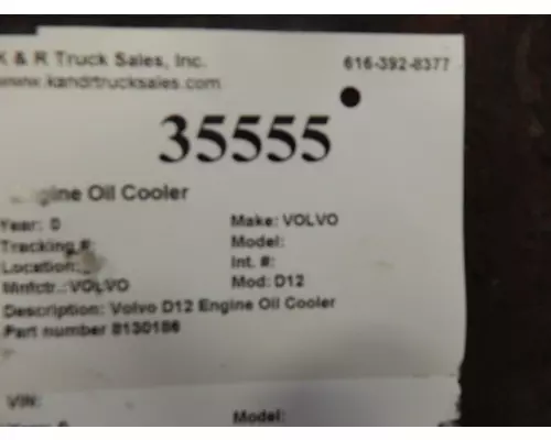 VOLVO D12 Engine Oil Cooler