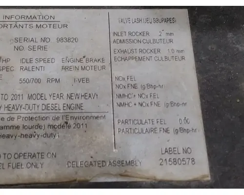 VOLVO D13H EPA 10 (MP8) ENGINE ASSEMBLY