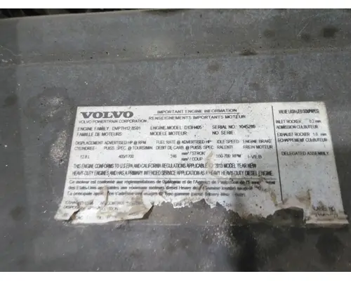 VOLVO D13H EPA 10 (MP8) ENGINE ASSEMBLY