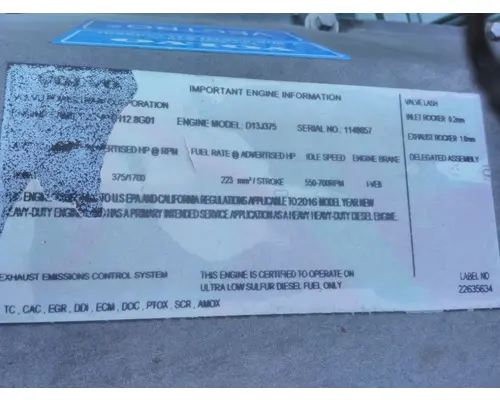 VOLVO D13J EPA 13 (MP8) ENGINE ASSEMBLY