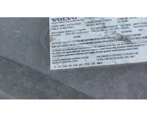 VOLVO D13J EPA 13 (MP8) ENGINE ASSEMBLY