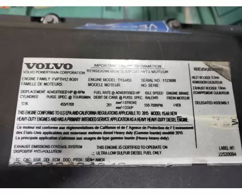 VOLVO D13J Engine Assembly