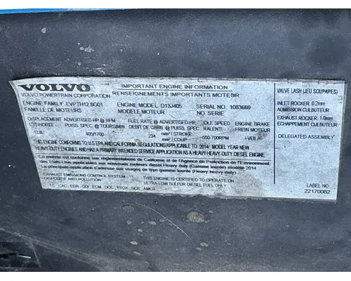 VOLVO D13J Engine Assembly