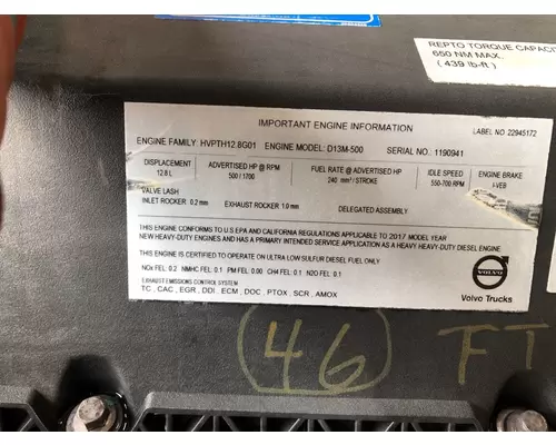 VOLVO D13M Engine Assembly
