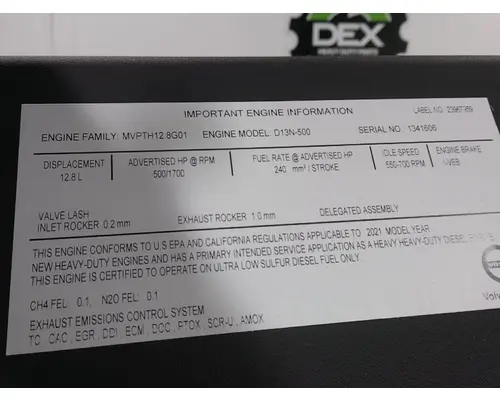 VOLVO D13N Engine Assembly