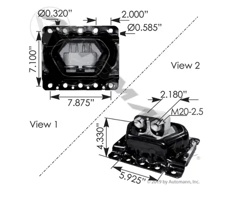 VOLVO D13 ENGINE MOUNTS, ENGINE (REAR)