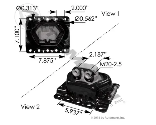 VOLVO D13 ENGINE MOUNTS, ENGINE (REAR)