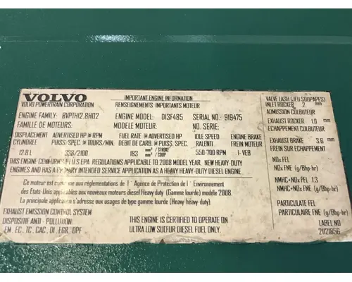 VOLVO D13 Engine Assembly