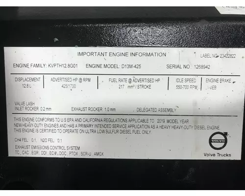 VOLVO D13 Engine Assembly