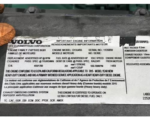 VOLVO D13 Engine Assembly